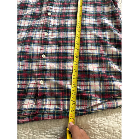 Lauren Ralph Lauren Flannel Cotton Sleep Shirt Plaid Embroidered‎ Logo Cabincore - Picture 11 of 12